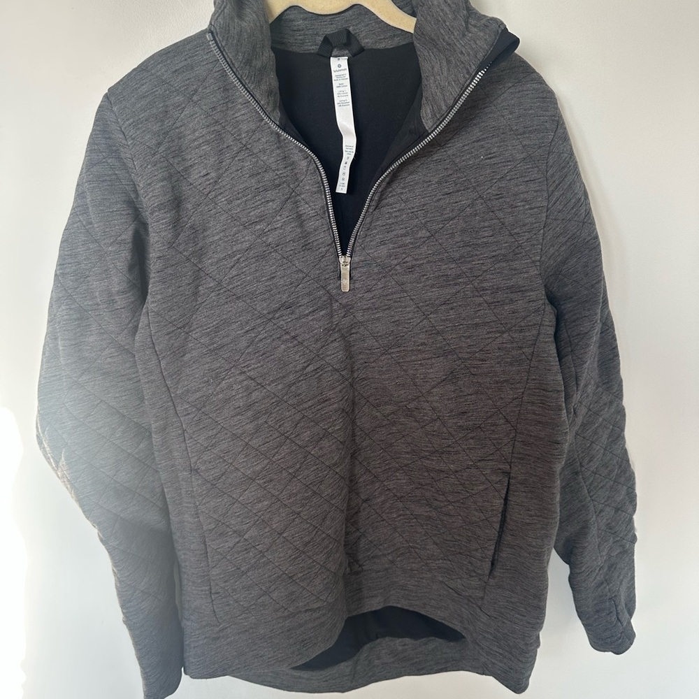 lululemon athletica Forever Warm Quilted Half-Zip Pullover - Heathered Gray